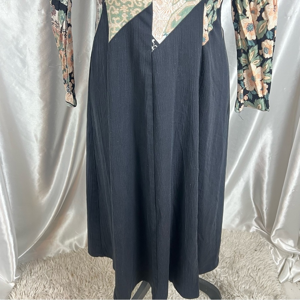 Vintage Stuart Alan Petites Boho Patchwork Midi D… - image 3